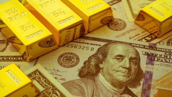 Ilustrasi emas dan dolar AS-1640942854