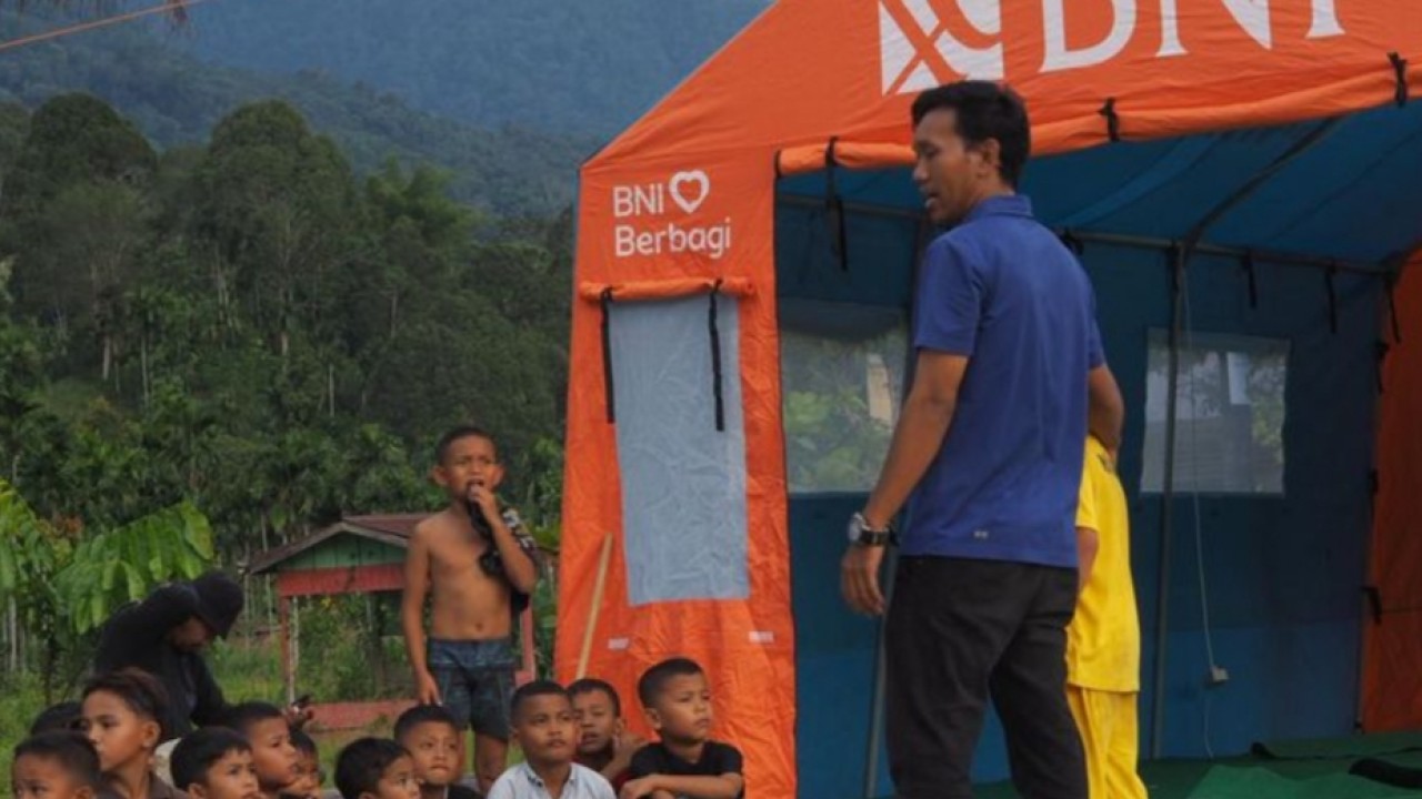 BNI Hadirkan Trauma Healing bagi Anak-Anak Korban Banjir di Aceh Tenggara (BNI).