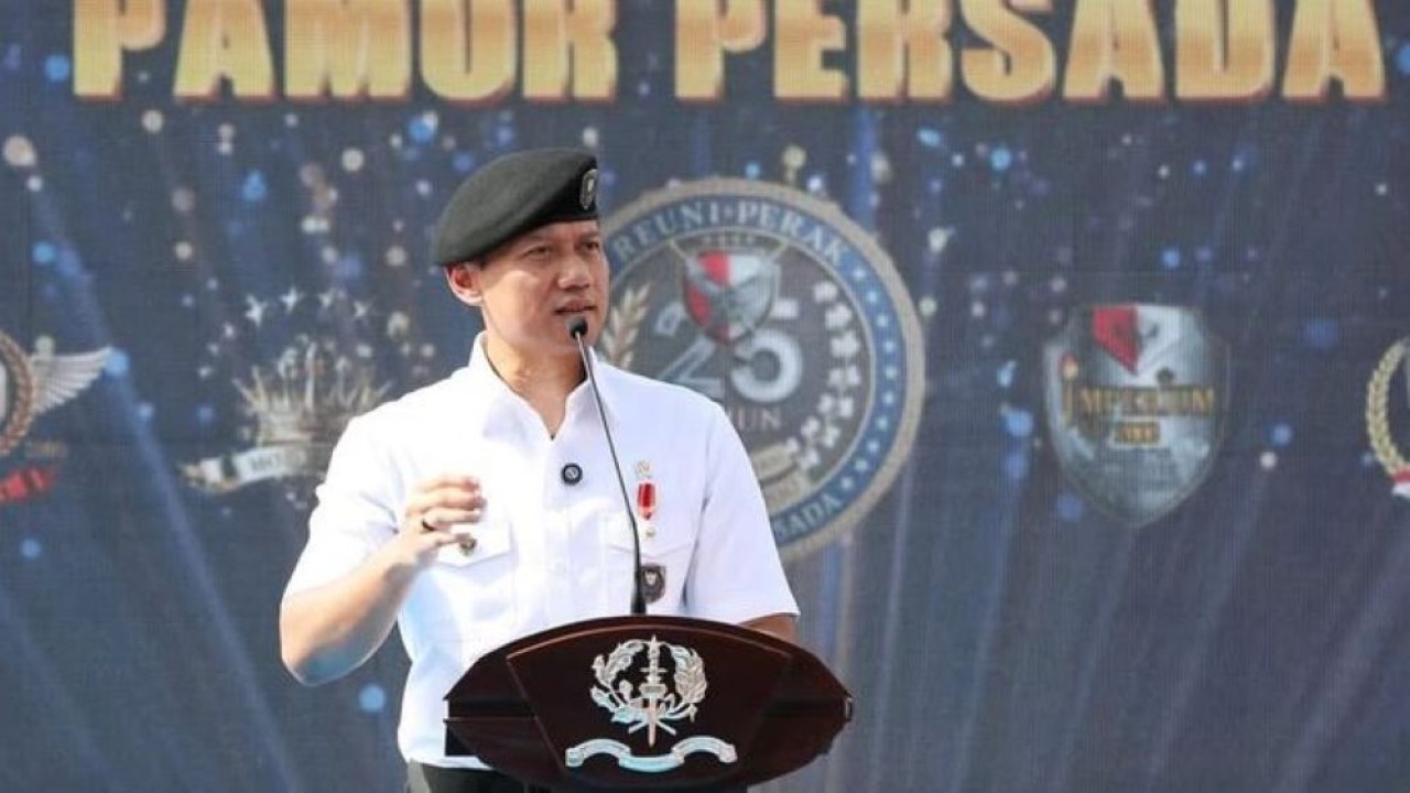 Menteri Koordinator Bidang Infrastruktur dan Pembangunan Kewilayahan Agus Harimurti Yudhoyono (AHY) menghadiri Reuni Perak (25 Tahun) Pamor Persada di Akademi Militer (Akmil), Magelang, Jawa Tengah. (Foto: Istimewa)