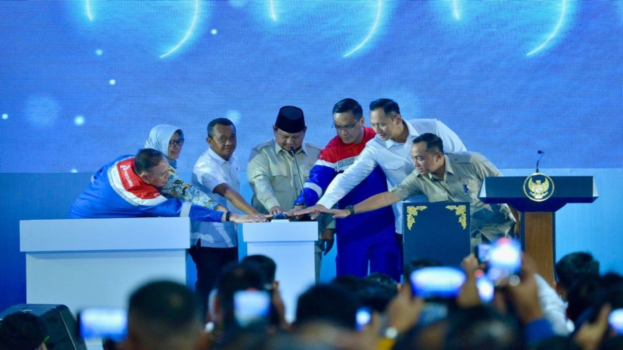 Presiden Prabowo Subianto meresmikan Proyek Refinery Development Master Plan (RDMP) Balikpapan, Kalimantan Timur, Senin (12/1/2026). (Foto: Dok/Istimewa/esdm.go.id)