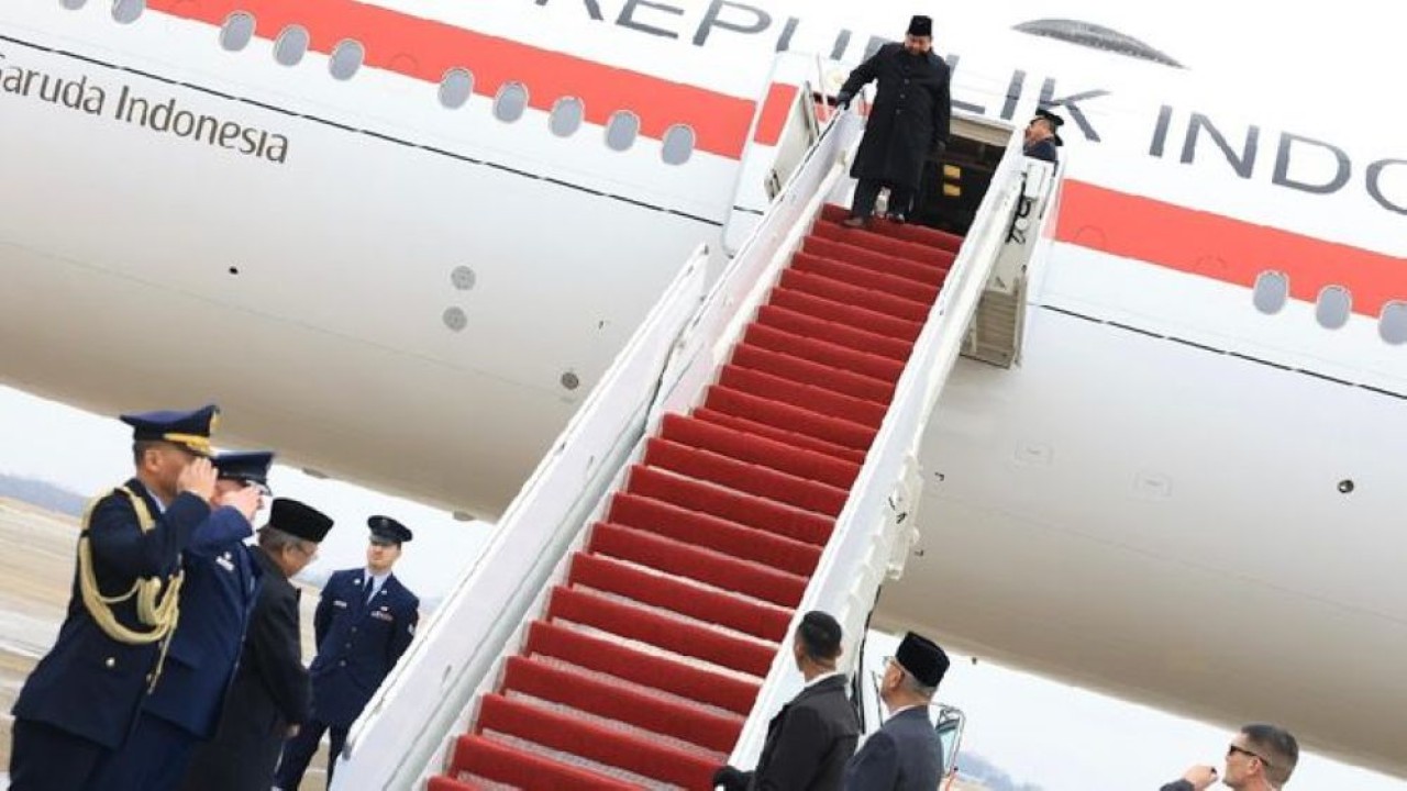 Presiden Prabowo Subianto tiba di Amerika Serikat (AS). (Foto: Sekretariat Presiden)