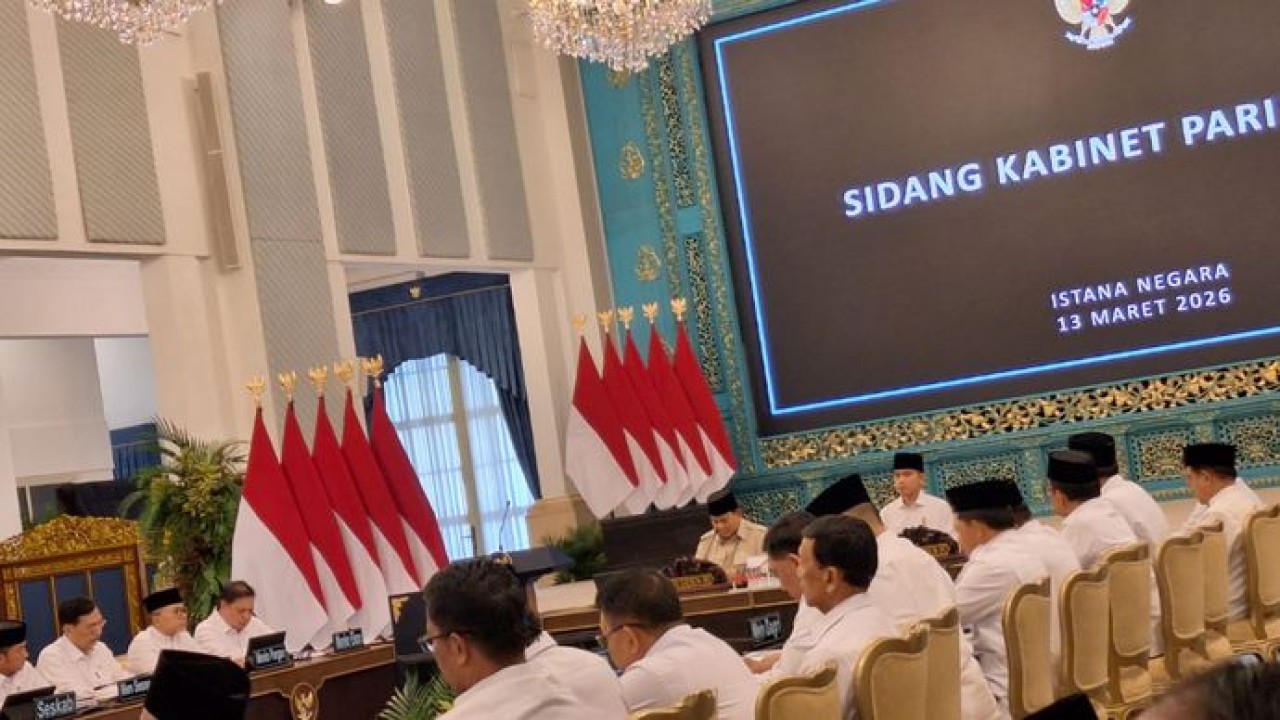 Prabowo Subianto Pimpin Sidang Kabinet Paripurna di Istana Negara, Jumat, 13 Maret 2026 (NTVnews)