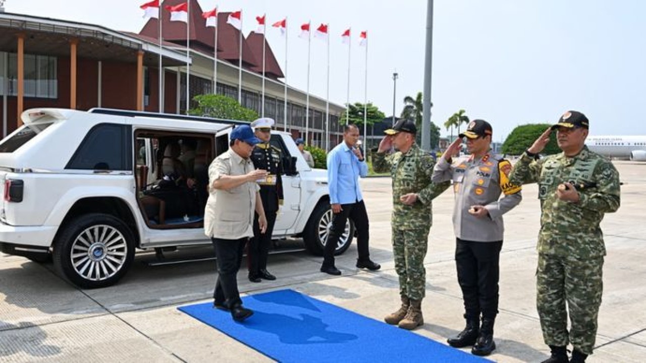 Prabowo Subianto bertolak menuju Medan, Provinsi Sumatra Utara pada Jumat, 20 Maret 2026 guna melakukan kunjungan kerja (Sekretariat Presiden)