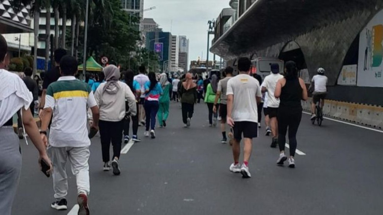 Car Free Day (CFD) di Sudirman–Thamrin. (Foto: NTVNews.id/ Adiansyah)