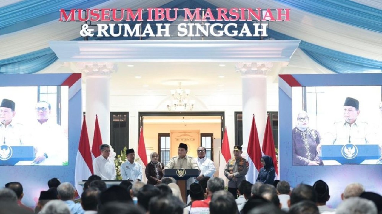 Presiden Prabowo Subianto saat meresmikan Museum Ibu Marsinah di Nganjuk, Jawa Timur, Sabtu (16/5/2026). (Foto: BPMI Setpres)