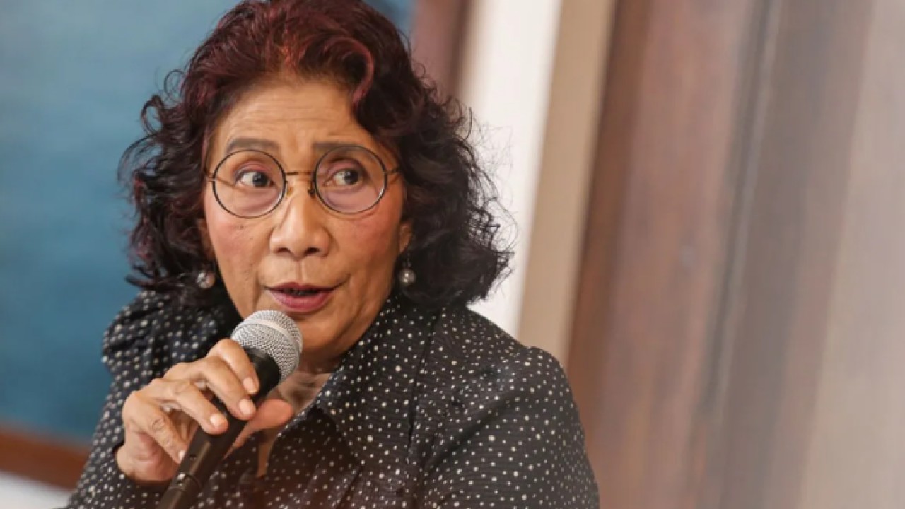 Mantan Menteri Kelautan dan Perikanan Susi Pudjiastuti. ANTARA FOTO/Fauzan/aww (Antara)