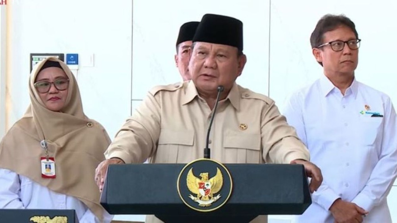 Presiden Prabowo Subianto meresmikan RSUD KH. Muhammad Thohir di Krui, Kabupaten Pesisir Barat, Lampung, Rabu, 10 Juni 2026. (Foto: Istimewa)