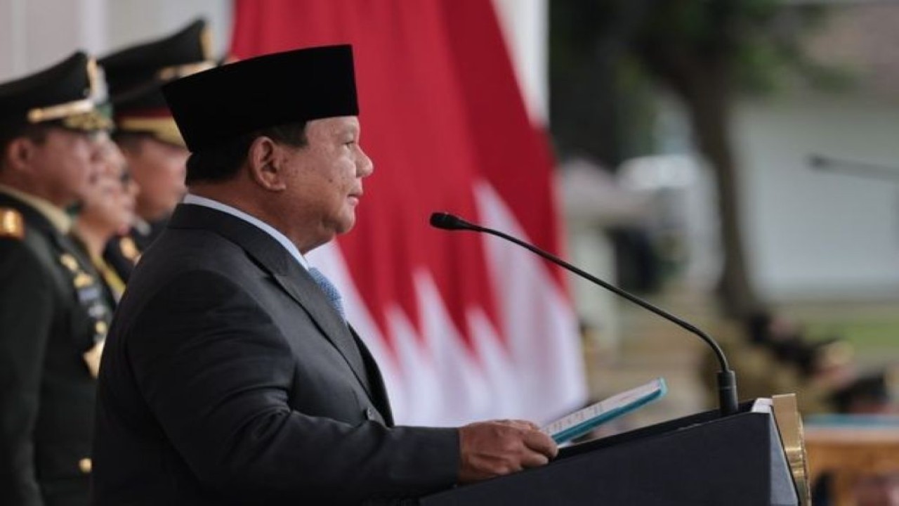 Presiden Prabowo Subianto memberikan amanat kepada para perwira remaja TNI dan Polri lulusan tahun 2026 di Istana Negara, Jakarta, Rabu, 22 Juli 2026. (Foto: Istimewa)