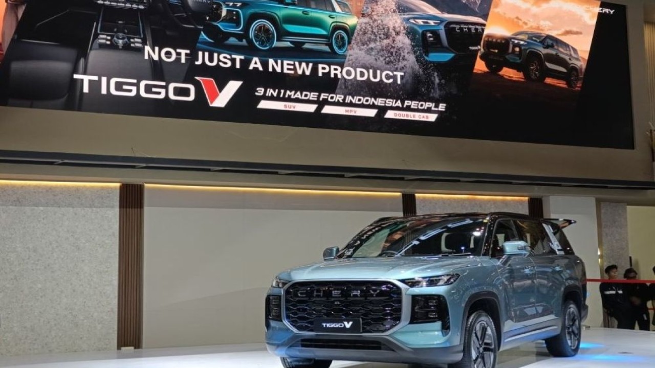 PT Chery Sales Indonesia (CSI) resmi memperkenalkan Chery Tiggo V di ajang GIIAS 2026 di ICE BSD City, Kabupaten Tangerang, Banten, Rabu (5/8/2026). (Foto: Adiantoro/NTV)