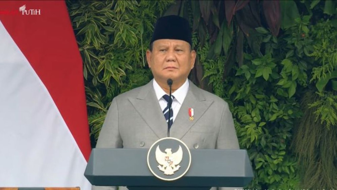 Presiden Prabowo Subianto memimpin upacara peringatan Hari Kesaktian Pancasila 2025 di Monumen Pancasila Sakti, Lubang Buaya, Jakarta, Kamis, 1 Oktober 2026. (Foto: Istimewa)