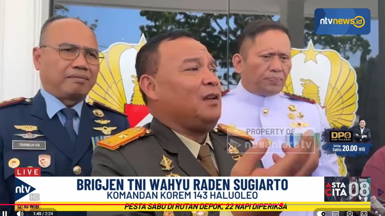 Komandan Korem 143 Halu Oleo Brigjen TNI Wahyu Raden Sugiarto mengatakan pelibatan UMKM dalam peringatan HUT ke-81 TNI merupakan bagian dari upaya TNI untuk terus hadir bersama masyarakat.