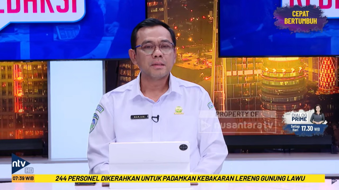 Direktur Layanan Iklim Terapan BMKG, Dr Marjuki dalam Program Dari Meja Redaksi di Nusantara TV, Senin (19/10/2026)
